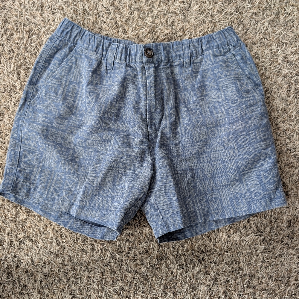 Chubbies Mens Aztecs Print Shorts - Blue - Medium